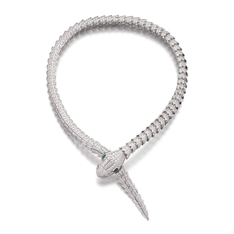 Emerald and diamond necklace Serpenti Serpenti by Bulgari Co. on artnet